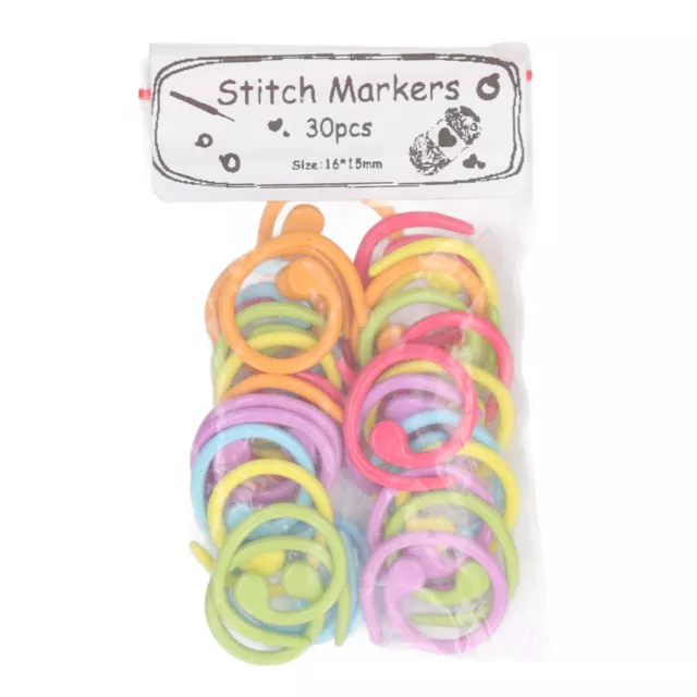 30pcs Knitting Stitch Rings DIY Stitch Marker Ring Knitting Crochet Tools Bgs