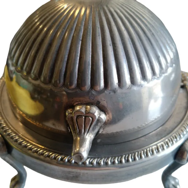 Vintage Dome Roll Top Caviar Butter Dish Server F.B. Rogers Silver Co. 5"Tall 5W