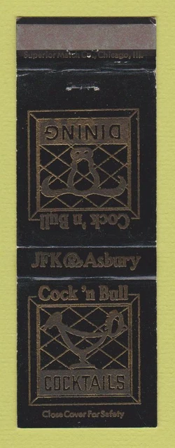 Matchbook Cover - Cock n Bull Restaurant New York City? Asbury Park?