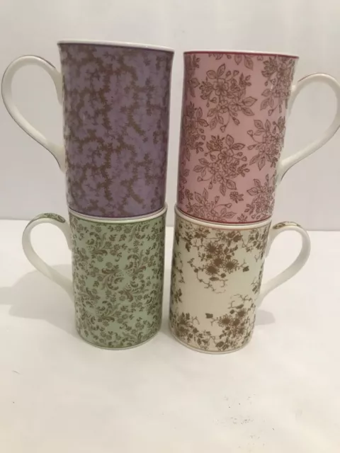 Royal Albert Archive Collectable Teas Mugs Cups SET/LOT OF 4  Floral 2006 NICE!! 2