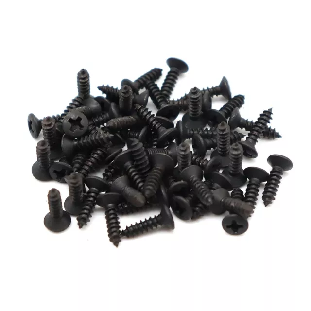 12x Electric Guitar Bass Pickguard Screws for ST TL SG LP Style guitar 3mm Black