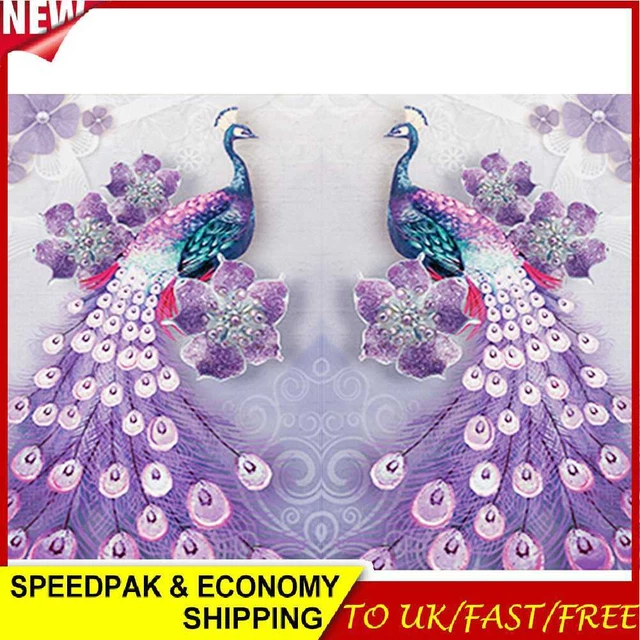 5D Special-shaped Diamond Painting Peacock Point Drill Handicraft Wall Gift