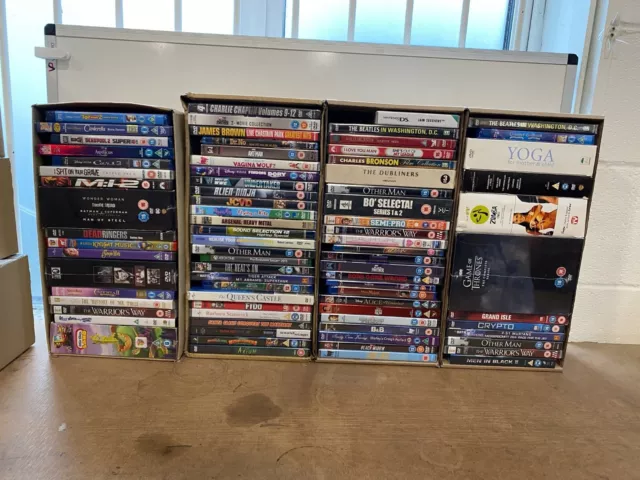 Mixed Job Lot of Approx 79 DVD, BluRay & Box Sets (Wholesale) (New/With Wear)