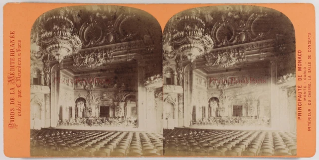 Monaco Monte-Carlo inside the casino photo stereo neurdein vintage albumin