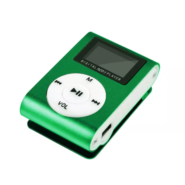 MP3 Mini Clip Ecouteur LCD Lecteur Support 32GB Micro SD Carte Media Player Vert