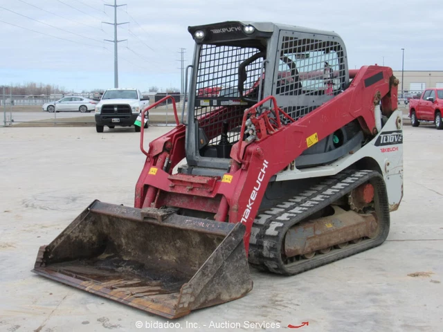 2017 Takeuchi TL10V2-R Skid Steer Crawler Track Loader Aux Hyd Diesel bidadoo