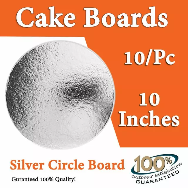 Cake Board Silver Round 10"-10PK Cake Cupcake Cardboard Window Cookie AU STOCK