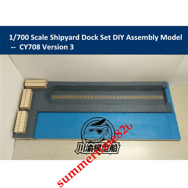 CY708 1/700 SCALE Shipyard Dockyard Diorama Platform DIY Set Wooden
