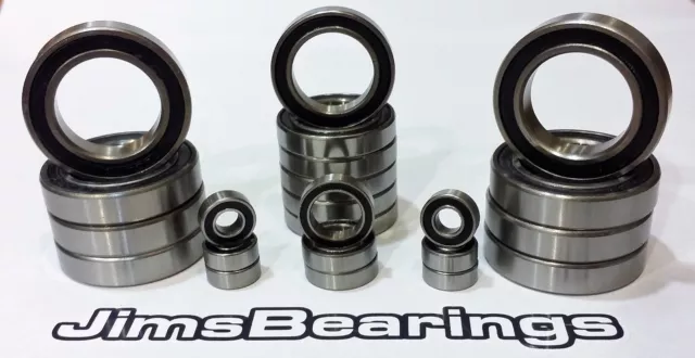 Stainless Steel Axial Wraith rubber sealed bearing kit (24 pcs) Jims Bearings