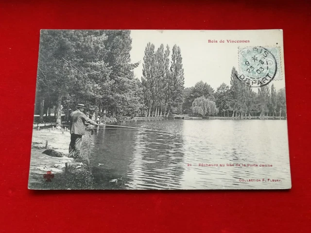 CPA 94 BOIS de VINCENNES - Pêcheurs au Lac de la Porte Jaune