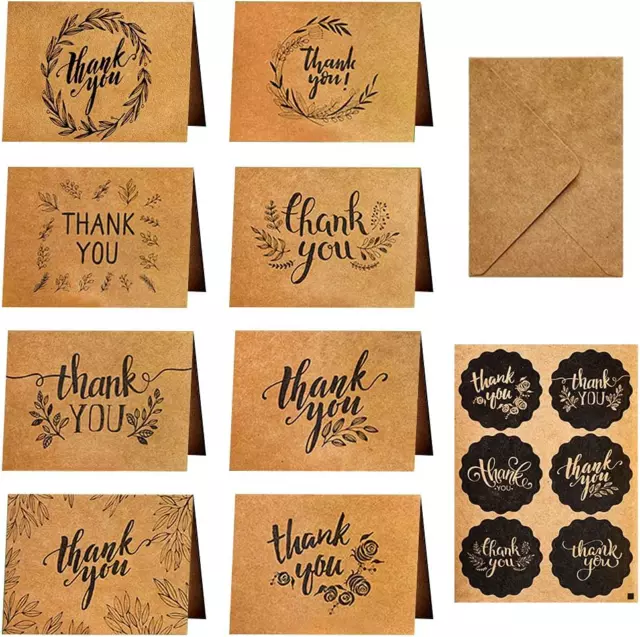 24 Pack Thank You Cards, Thank You Cards Multipack with envelopes Thank You Card