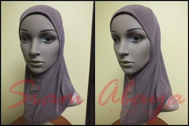 Muslim Women Inner Under Hijab Ovaltine Close Neck Stretch Fabric Islam -In04