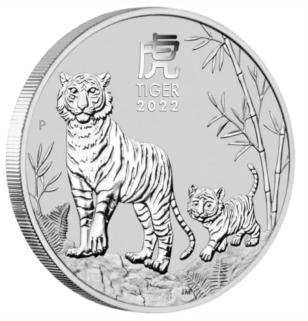 2022 Lunar year of the Tiger 1oz ,9999 Silver Bullion Coin In the Capsule