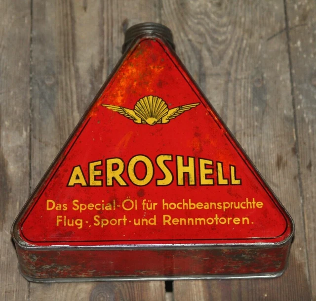 Öldose Ölkanne Aeroshell 1930er  Vorkriegsmotorrad/ jawa indian shell mobiloil