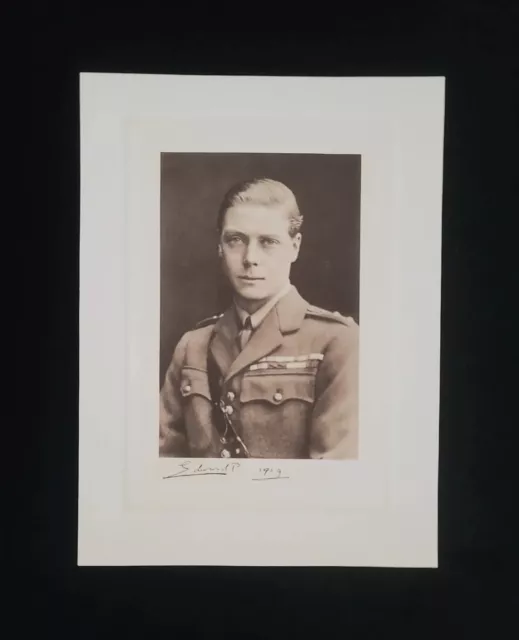1919 King Edward VIII Duke of Windsor Signed Royal Photograph Prince of Wales UK