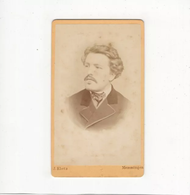 J. Klotz CDV Foto Herrenportrait - Memmingen 1870er