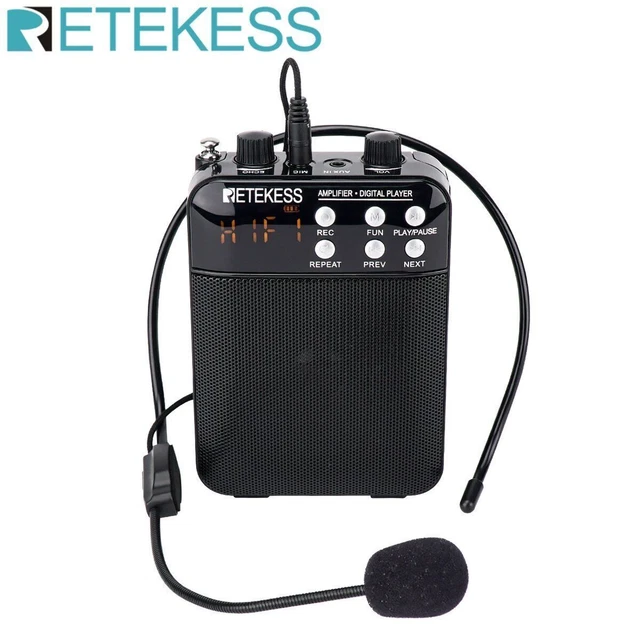 Retekess TR619W Amplificateur de voix sans fil avec micro-casque pour...