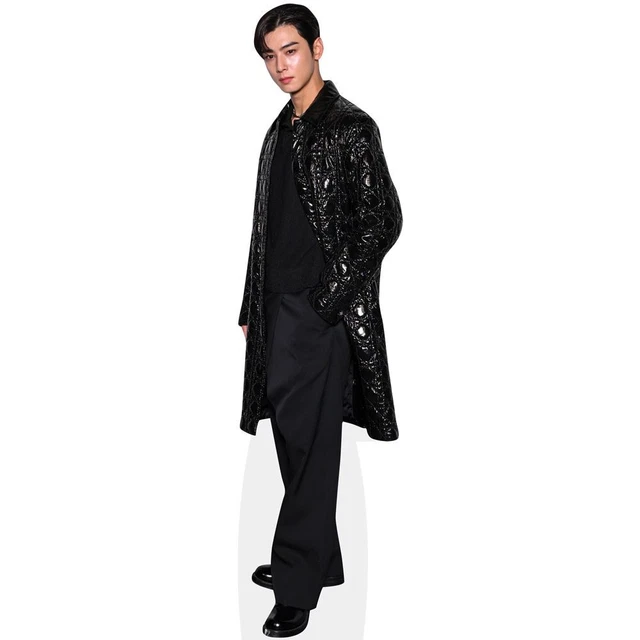 Hyunjin (Black Outfit) Silhouette En Carton Grandeur Nature - Découpe Celebrity Cutouts
