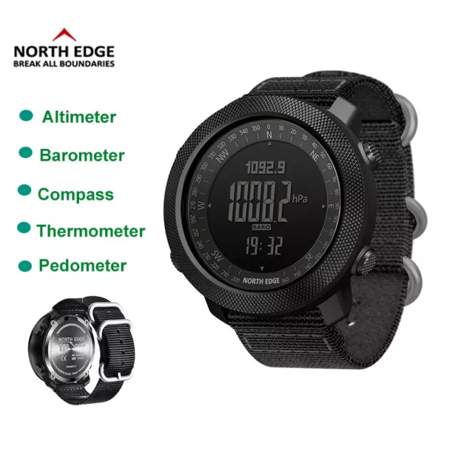 NORTH EDGE MILITARY Army Sports Watch Altimeter Compass Swimming