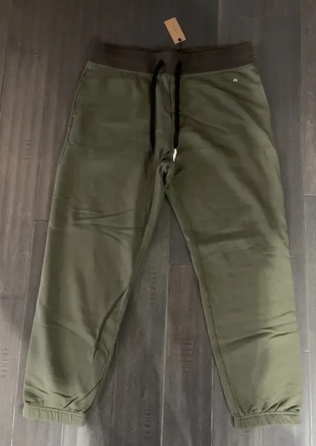 Rag & Bone NWT Joggers  Sweat Pants Cotton Blend- OLIVE NIGHT SIZE XL