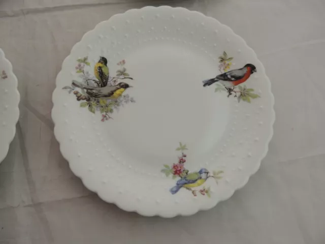 GEORGES BOYER LIMOGES France Bird Design Dessert Plate (4) Modele Depose   (A) 3