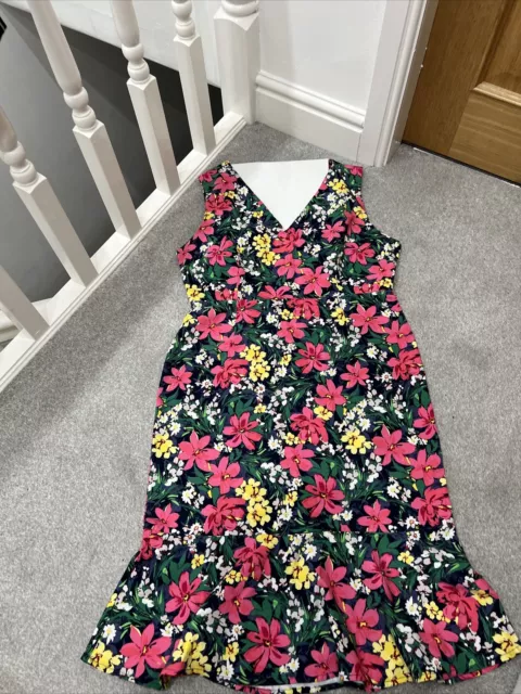 New Look Apricot Floral Dress Size 16