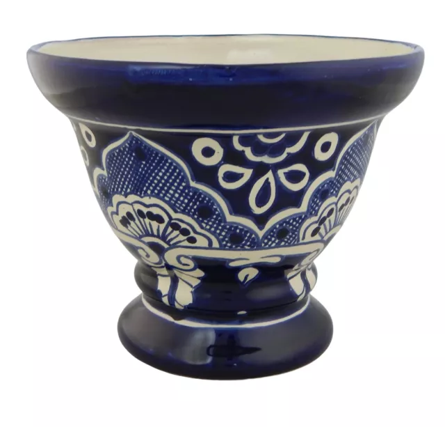 Mexican Ceramic Footed Planter Pot Garden Hand painted Talavera # 19