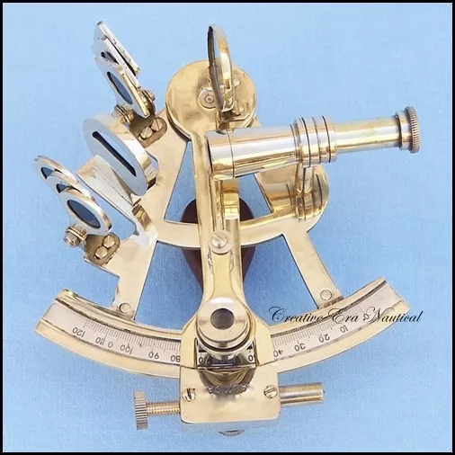 Nautical Sextant Working Instrument Astrolabe Ships Maritime Solid Brass 4" Gift