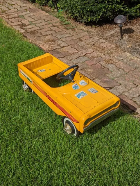 VINTAGE AMF YELLOW PACER Pedal Car Metal Collectible Riding Hot Rod Automobile 295.00 PicClick