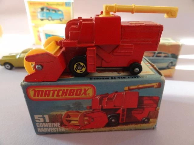 Friteuse Moulinex Miniature Matchbox Lesney N°51 Moissonneuse-batteuse Vintage 1977 - Rouge - Métal - Occasion Miniature Agricole Vintage 1977