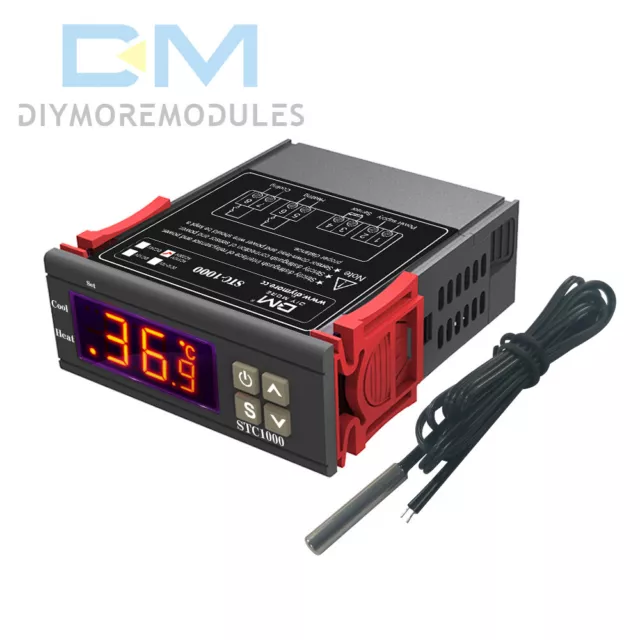 110-220V STC-1000 Temperature Controller Temp Sensor Thermostat Control Digital
