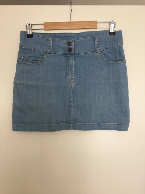Mini jupe en jean occasion Le Temps des Cerises Taille 38 ( W28
