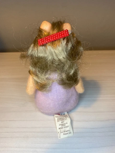Vintage 1979 Muppets Miss Piggy 6" Beanbag Plush Doll Fisher Price #867 3