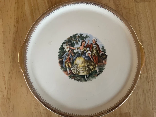 Vintage Gold Trim Courtship Couple plate