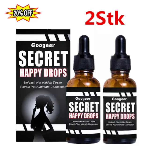 2 ud. Secret Happy Drops, gotas sexuales aumentar la libido y el rendimiento 30 ml