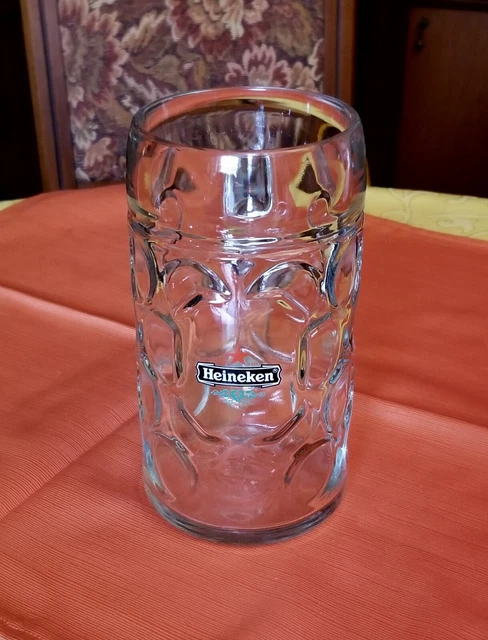 Heineken Boccale Birra 1 Litro Con Manico Made In Austria Anni '90 Stella Rossa
