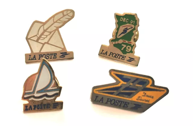 Lot de 4 Pin's pins LA POSTE