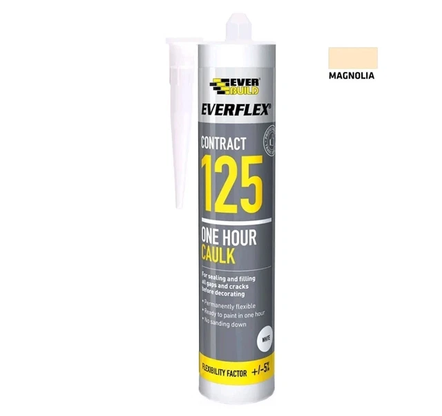 Everbuild Everflex 125 un'ora Caulk 300 ml magnolia