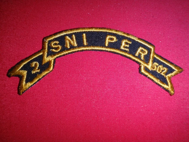 VIETNAM WAR SCROLL US Army SNIPER 2nd Battalion 502nd Infantry Regiment ...