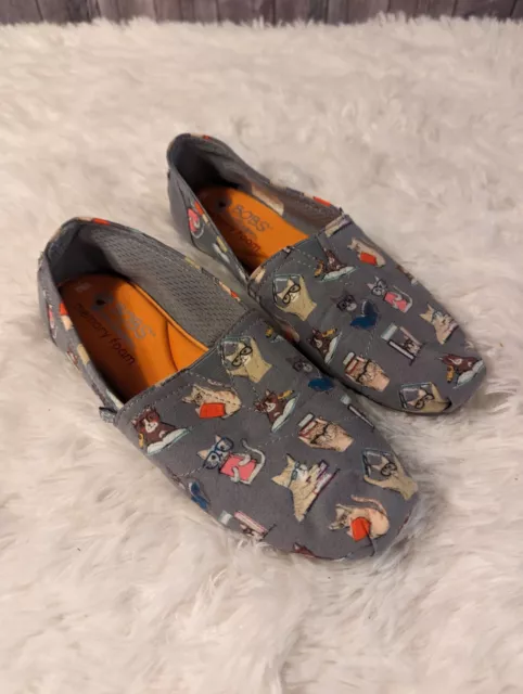 NEW BOBS FOR Cats TOP CAT Slip On Shoes Womens Size 5 Memory Foam