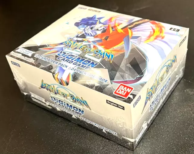 Digimon Juego de Cartas Batalla de Omni BT05 Paquete de 24 Sellado Inglés Booster Box A1W2 D8