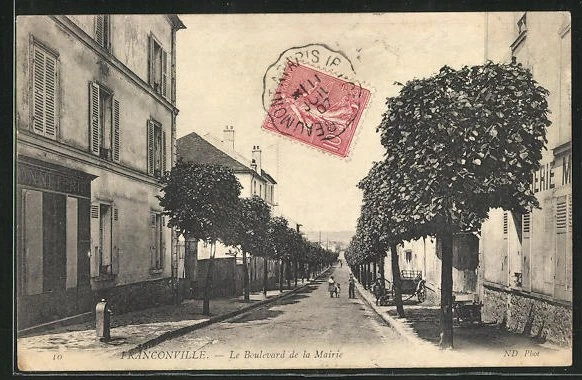 CPA Franconville, Le Boulevard de la Mairie 1907