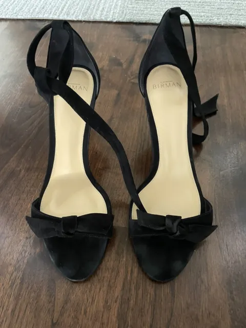 Alexandre Birman Clarita Black Suede Heel Sandal 39.5 8.5