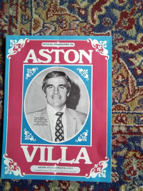 1974/75 Aston Villa V Bristol City Programme Freepost