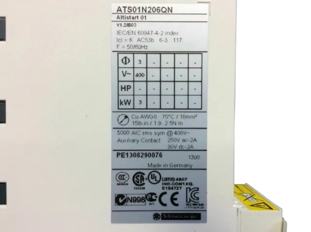 ATS01N206QN - SCHNEIDER ELECTRIC Starter Gleitsichtgläser Rekonditioniert 3