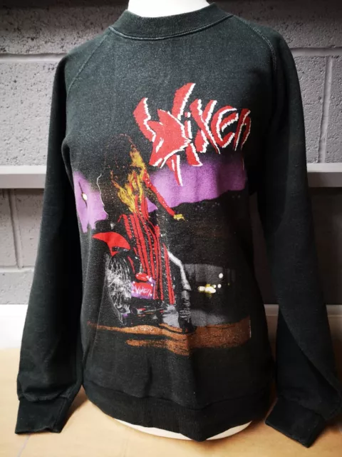 Vixen Edge of Broken Heart Sweatshirt sweat shirt 1988 RARE VINTAGE OFFICIAL