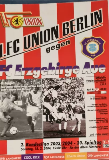 2003/04 2.BUNDESLIGA 1.FC Union Berlin FC Erzgebirge Aue EUR 1,00