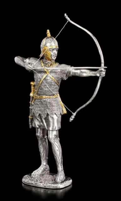 Zinn Ritter Figur mit Pfeil und Bogen - Veronese Mittelalter Krieger Kämpfer