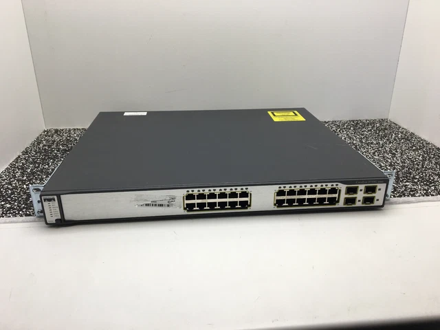 CISCO CATALYST WS-C3750G-24TS-S1U 24-Port Managed 10/100/1000 Ethernet ...