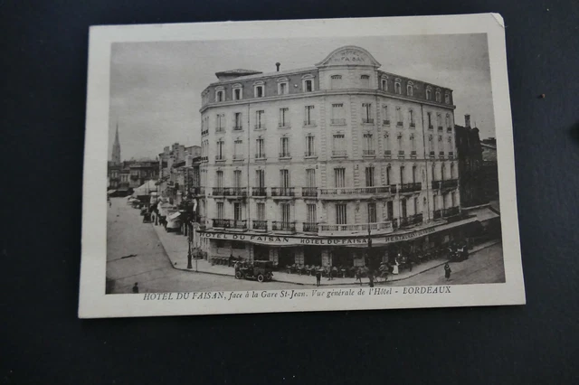 CPA Hôtel du Faisan face à la gare St-Jean - Vue générale de l'Hôtel - BORDEAUX 